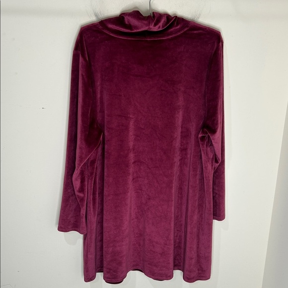 NWT J. JILL PUREJILL Crushed Velour Cowl Neck Tunic Top Size 2X - Picture 3 of 14